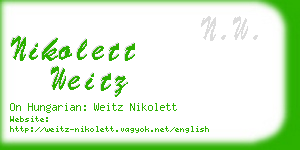 nikolett weitz business card